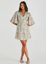 Load image into Gallery viewer, Panna Kimono Sleeve Dress - Blue Blossom | Abbey Road Kaikoura