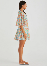 Load image into Gallery viewer, Panna Kimono Sleeve Dress - Blue Blossom | Abbey Road Kaikoura