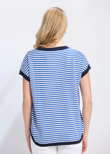 Load image into Gallery viewer, Laneway Top - Cobalt Stripe | Abbey Road Kaikoura