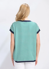 Load image into Gallery viewer, Laneway Top - Green Stripe | Abbey Road Kaikoura