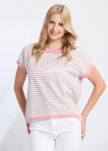 Load image into Gallery viewer, Laneway Top - Rose Stripe | Abbey Road Kaikoura