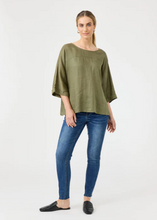 Load image into Gallery viewer, Studio Relaxed Top One Size - Khaki | Abbey Road Kaikoura