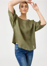 Load image into Gallery viewer, Studio Relaxed Top One Size - Khaki | Abbey Road Kaikoura