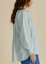 Load image into Gallery viewer, Romi Shirt - Green Stripe | Abbey Road Kaikoura