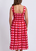 Load image into Gallery viewer, Edin Dress Poppy Check | Abbey Road Kaikoura