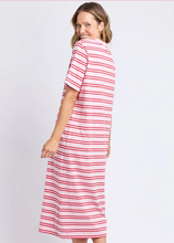 Load image into Gallery viewer, Bon Bon Dress Red &amp; Pink Stripe | Abbey Road Kaikoura