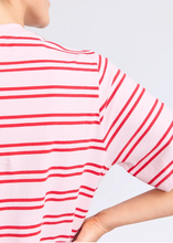 Load image into Gallery viewer, Bon Bon Dress Red &amp; Pink Stripe | Abbey Road Kaikoura