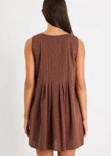 Load image into Gallery viewer, Omega Chocolate Sleeveless Pleated Mini Dress | Abbey Road Kaikoura