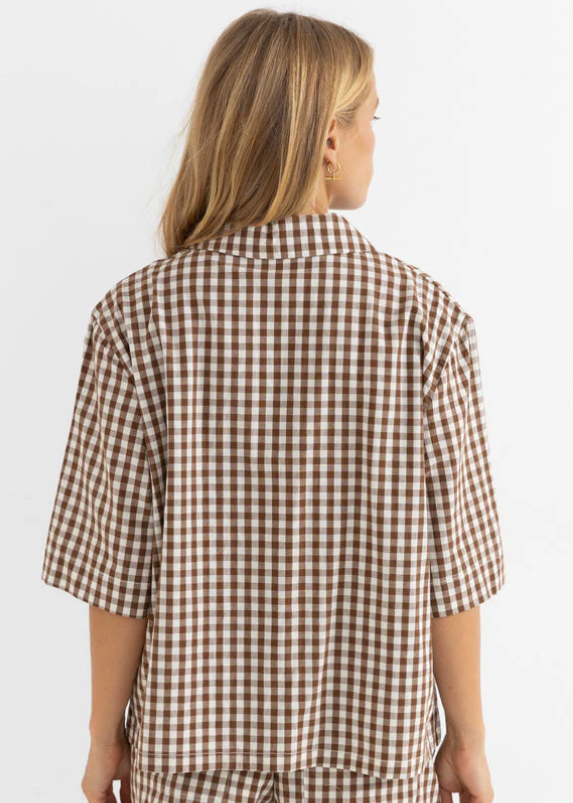 Birdie Gingham Tie Front Top | Abbey Road Kaikoura