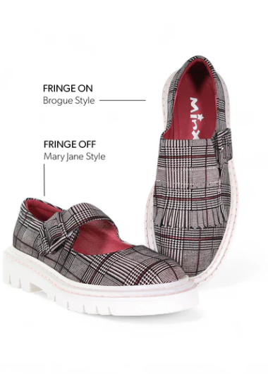 Cameo Fringe - Bordo Suede Tartan | Abbey Road Kaikoura