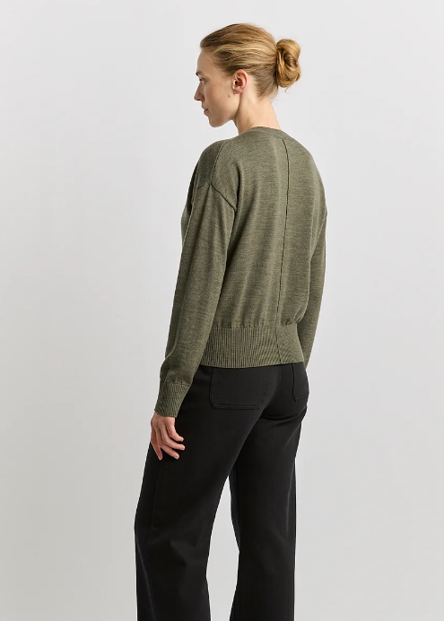 Fine Knit Cardigan Kale | Abbey Road Kaikoura
