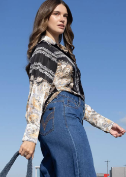 Rochelle Shirt Black | Abbey Road Kaikoura