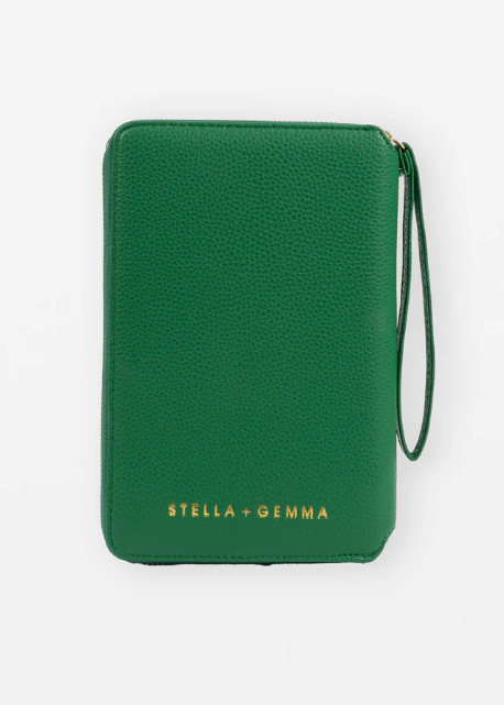 Stella & Gemma Travel Wallet - Super Green | Abbey Road Kaikoura