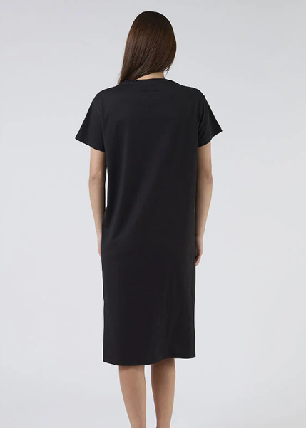 Maxie T-Shirt Dress - Black and White Stripe Star | Abbey Road Kaikoura