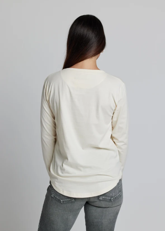Long Sleeve T-Shirt Cream Daisy | Abbey Road Kaikoura