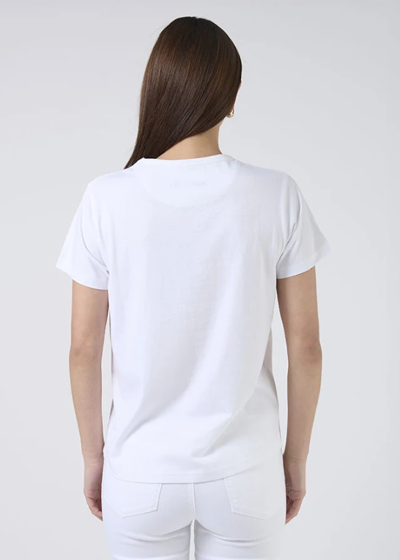 Ace Tee White Hot Pink Bow | Abbey Road Kaikoura