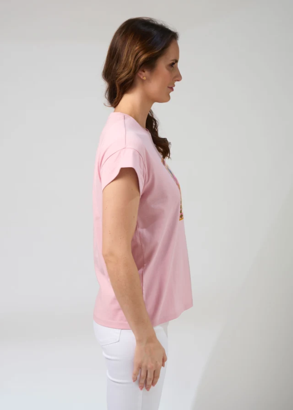 Cuff Tee Jardin Tile Mauve | Abbey Road Kaikoura
