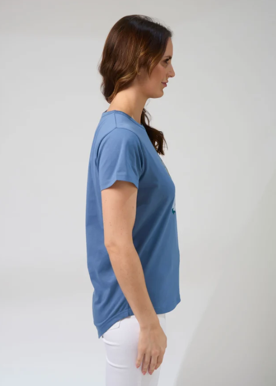 Classic Tee Monet's Garden Denim | Abbey Road Kaikoura