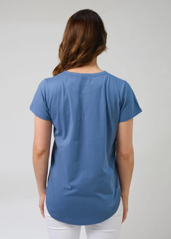Classic Tee Monet's Garden Denim | Abbey Road Kaikoura