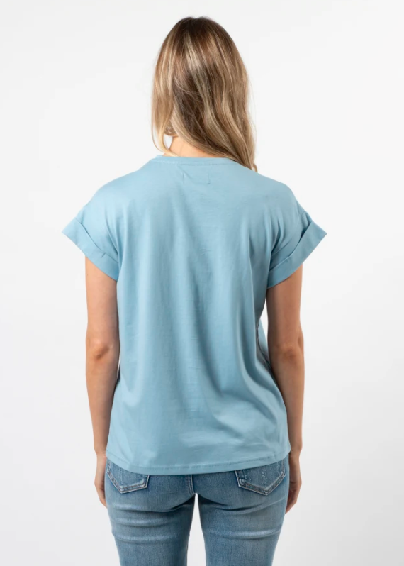 Cuff Sleeve T-Shirt Ocean S+G Logo | Abbey Road Kaikoura