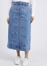 Load image into Gallery viewer, Elm Florence Button Thru Denim Skirt|Abbey Road