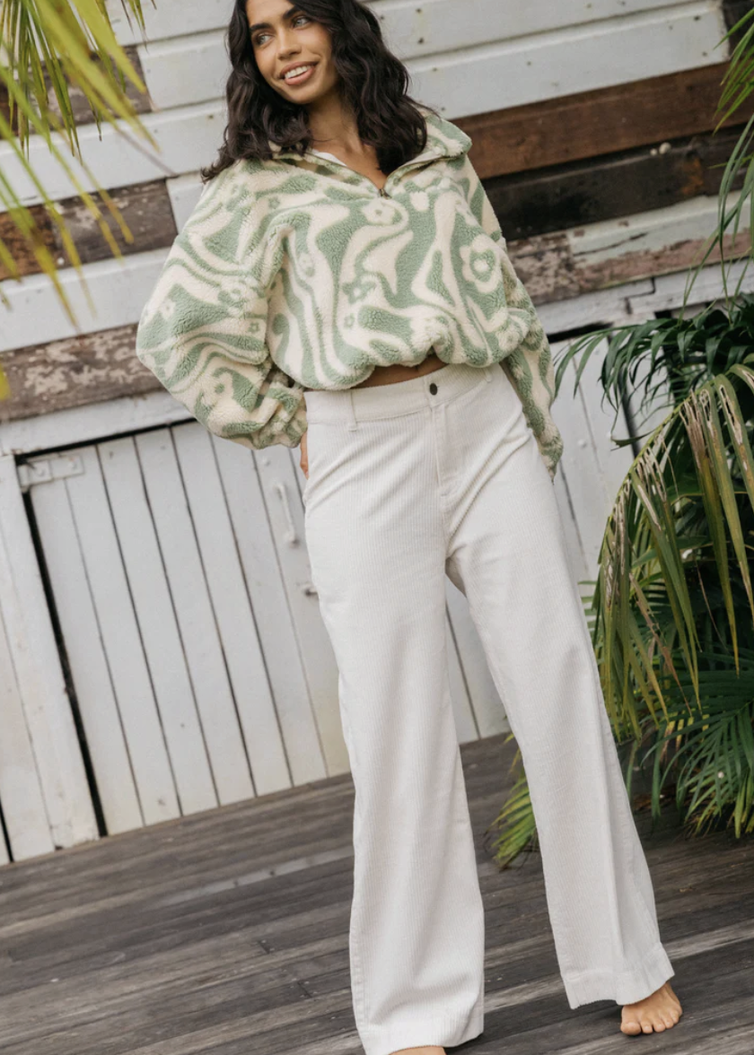 Billabong\Palmy Cord Pant /Salt Crystal|Abbey Road