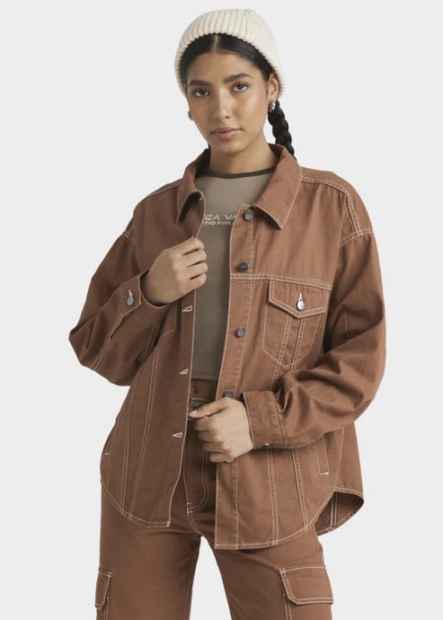 RVCA\Inside Twill Jacket /Rawhide|Abbey Road