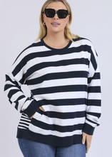Load image into Gallery viewer, Elm\Mill Crew /Navy &amp; White Stripe|Abbey Road