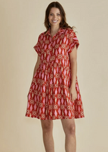 Load image into Gallery viewer, Copacabana Shirt Dress - Sardinia Geo Print | Abbey Road Kaikoura