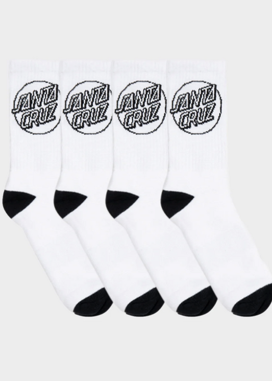 Opus Dot Sock 4pack - White | Abbey Road Kaikoura