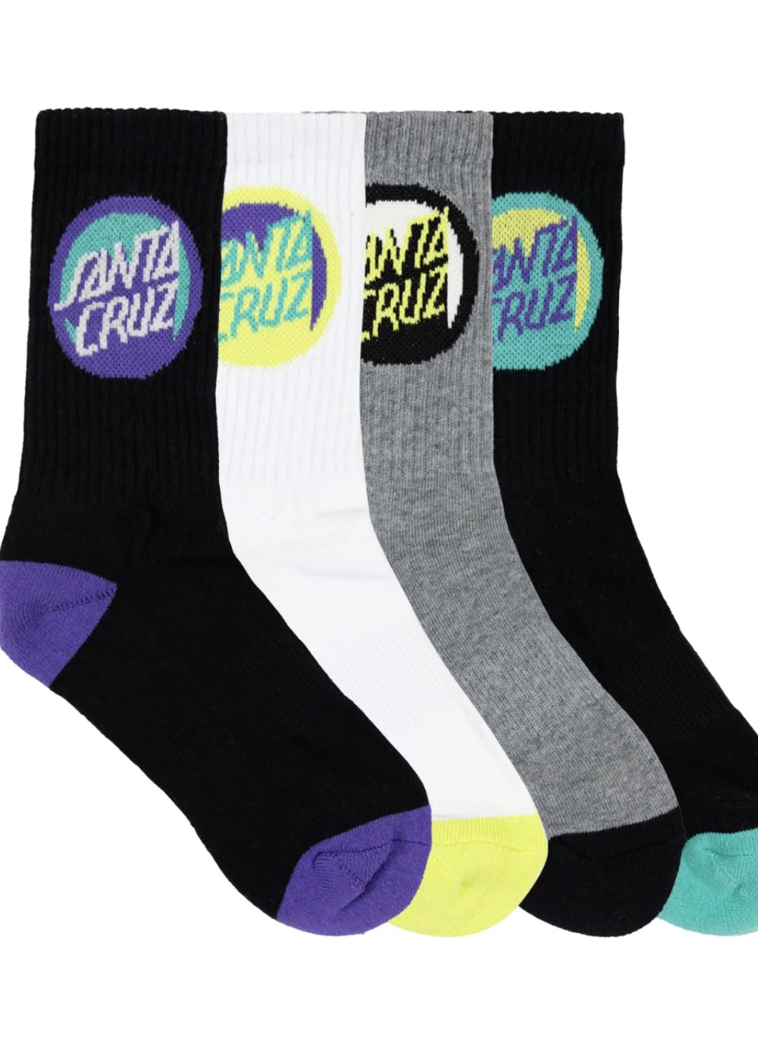 Bold Shadow Dot Crew Sock Black-White-Marle | Abbey Road Kaikoura
