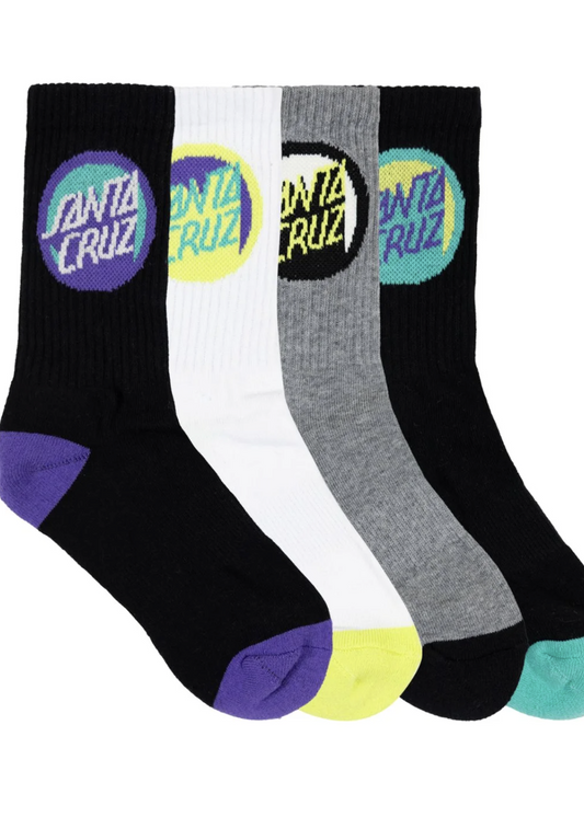 Bold Shadow Dot Crew Sock Black-White-Marle | Abbey Road Kaikoura