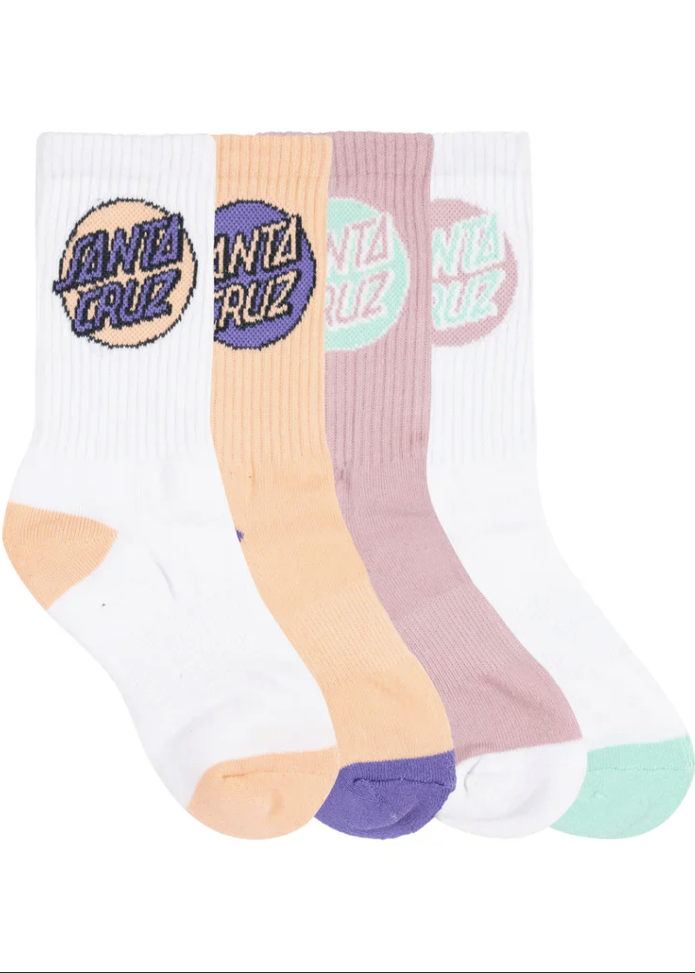 Other Dot Crew Sock Pink-orange-White | Abbey Road Kaikoura