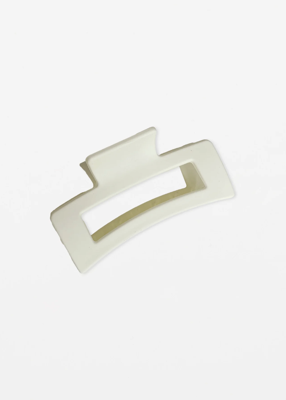 Rectangle Hair Claw - Matte White | Abbey Road Kaikoura