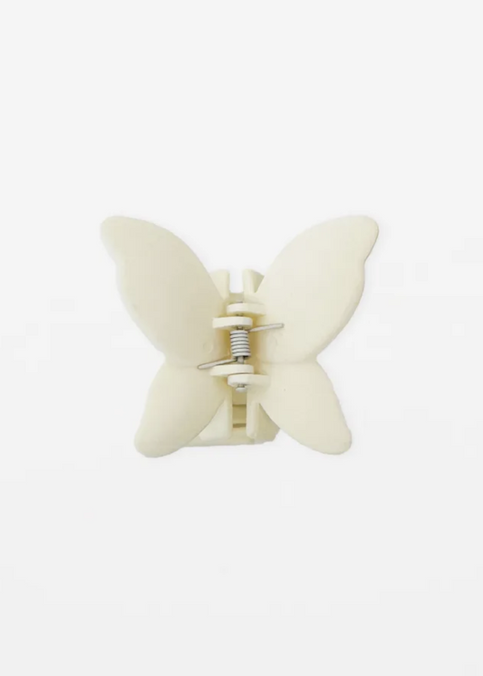 Hair Grip Butterfly Matt White  | Abbey Road Kaikoura