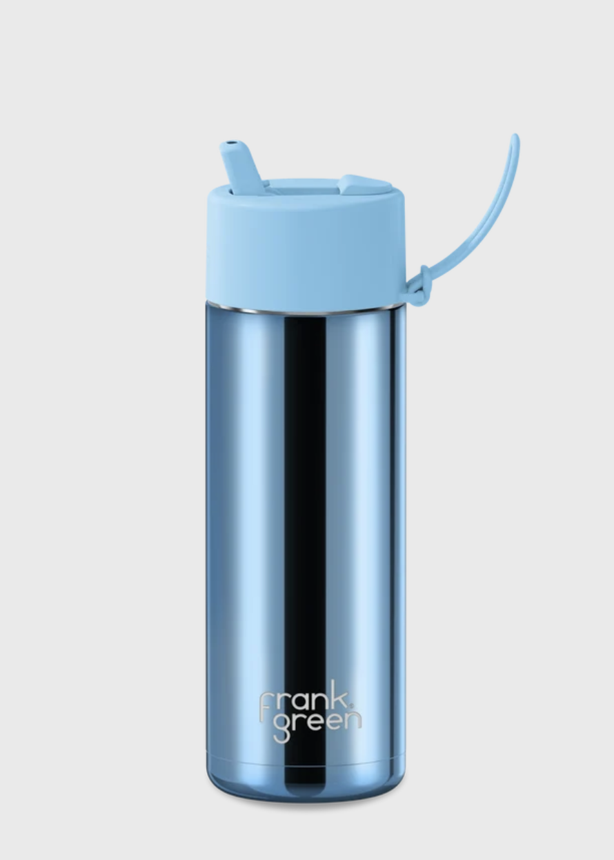 20oz (595ml) Reusable Bottle Chrome Light Blue | Abbey Road Kaikoura
