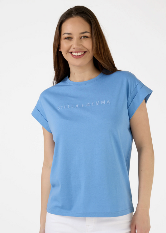 Cuff Tee Logo - Sky | Abbey Road Kaikoura