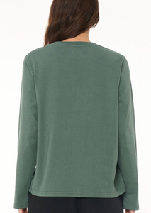 Huffer Long Sleeve Relaxed Tee 220/Cased/Sage Leaf|Abbey Road