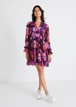 Load image into Gallery viewer, BY ROSA. Billie LS V Neck Tiered Mini Dress - Purple Orchid | Abbey Road Kaikoura