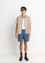 Load image into Gallery viewer, RHYTHM Check Short Sleeve Shirt - Sand | Abbey Road Kaikoura