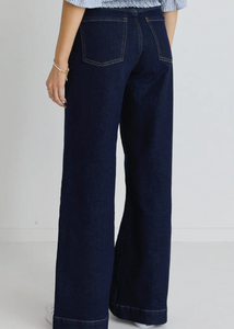 Among the Brave\Zoey Indigo High Rise Wide Leg Pocket Jean | Abbey Road Kaikoura