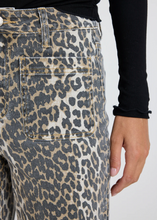 Load image into Gallery viewer, Among The Brave\Zoey High Rise Wide Leg Jean /Leopard|Abbey Road