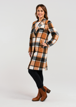 Load image into Gallery viewer, Zafina\Felix Coat /Orange Plaid|Abbey Road