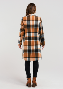 Zafina\Felix Coat /Orange Plaid|Abbey Road