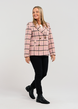 Load image into Gallery viewer, Zafina\Veda Coat /Pink Plaid|Abbey Road