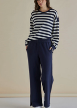 Load image into Gallery viewer, Betty Basics\Easy Crew Sweat /Navy Stripe|Abbey Road