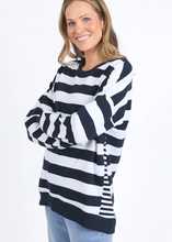 Load image into Gallery viewer, Elm\Mill Crew /Navy &amp; White Stripe|Abbey Road