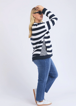 Load image into Gallery viewer, Elm\Mill Crew /Navy &amp; White Stripe|Abbey Road