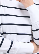 Load image into Gallery viewer, Foxwood\Farrah Stripe Long Sleeve /WhiteNavy Stripe|Abbey Road