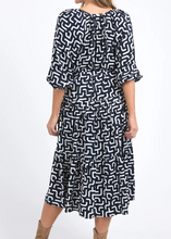 Load image into Gallery viewer, Elm\Gemma Geo Dress/Navy|Abbey Road